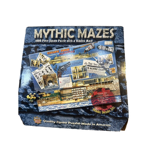 Puzzle Escape from Alcatraz-Mythic Mazes 1000 piece With Hidden Maze Decoder